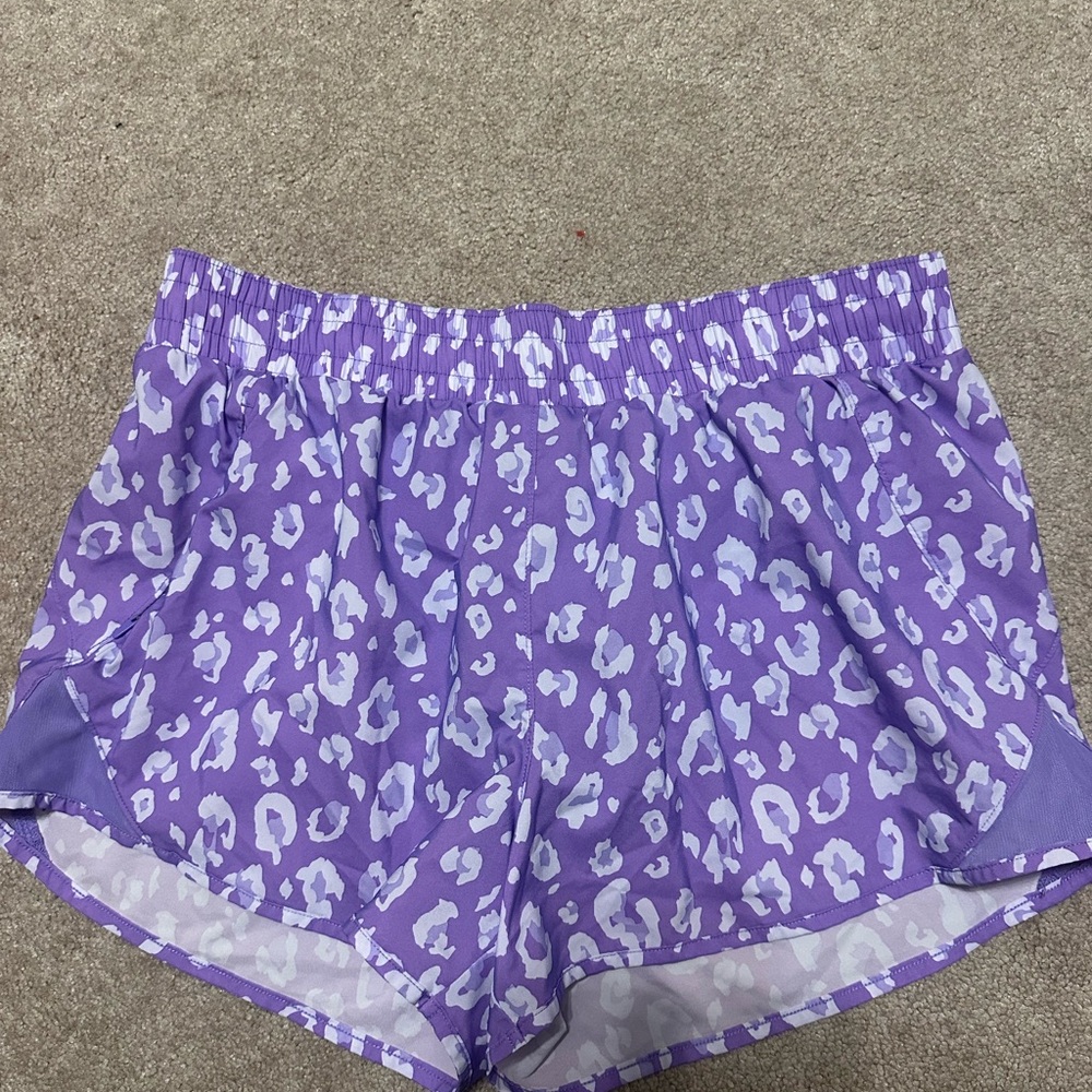 All in Motion Purple Patterned Shorts